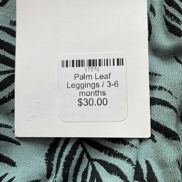 3/$20! NWT LITTLE & LIVELY LEGGINGS 3-6 months palm leaf design - Picture 7 of 7
